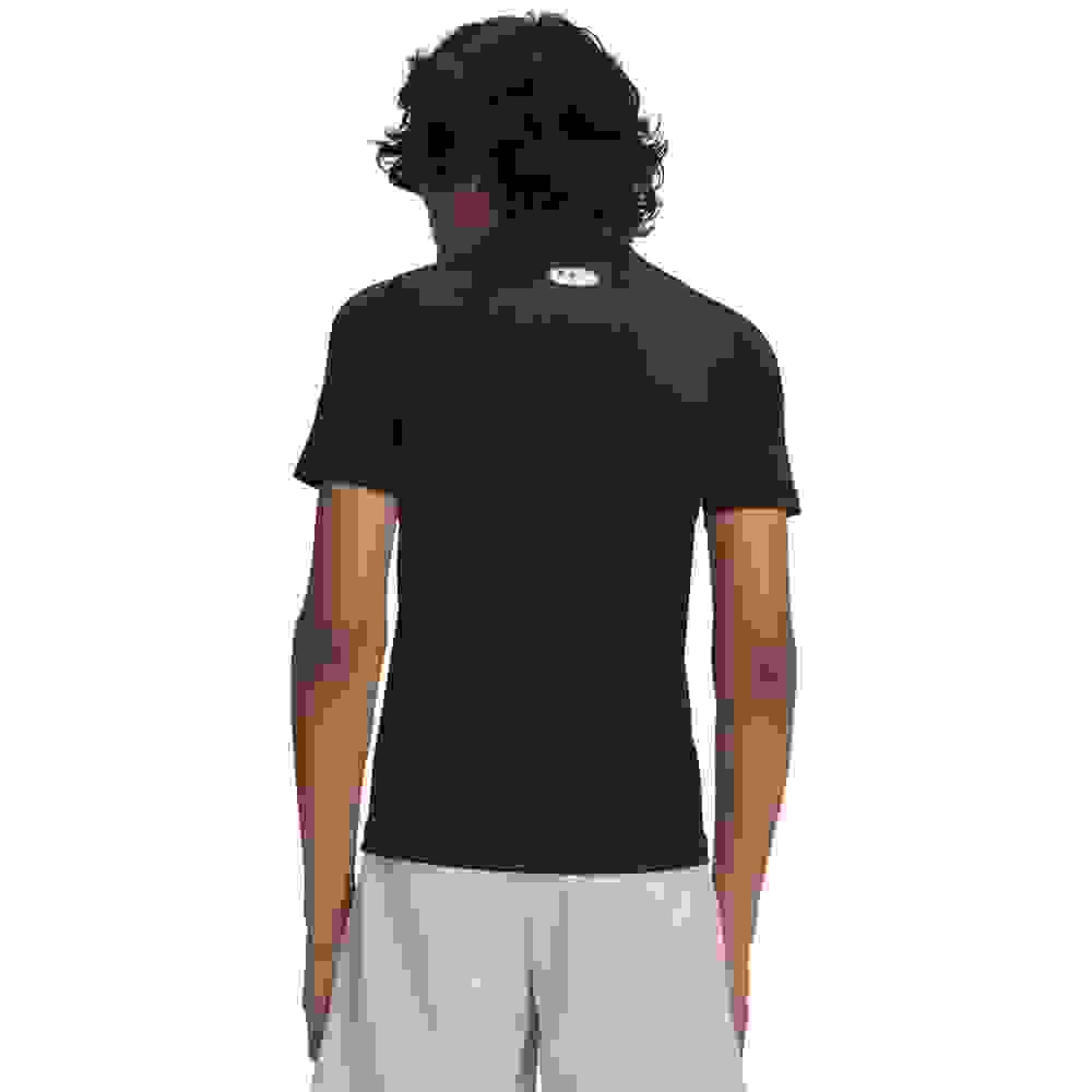 Under Armour HeatGear Mock Big Boys' Black Short Sheeve Shirt